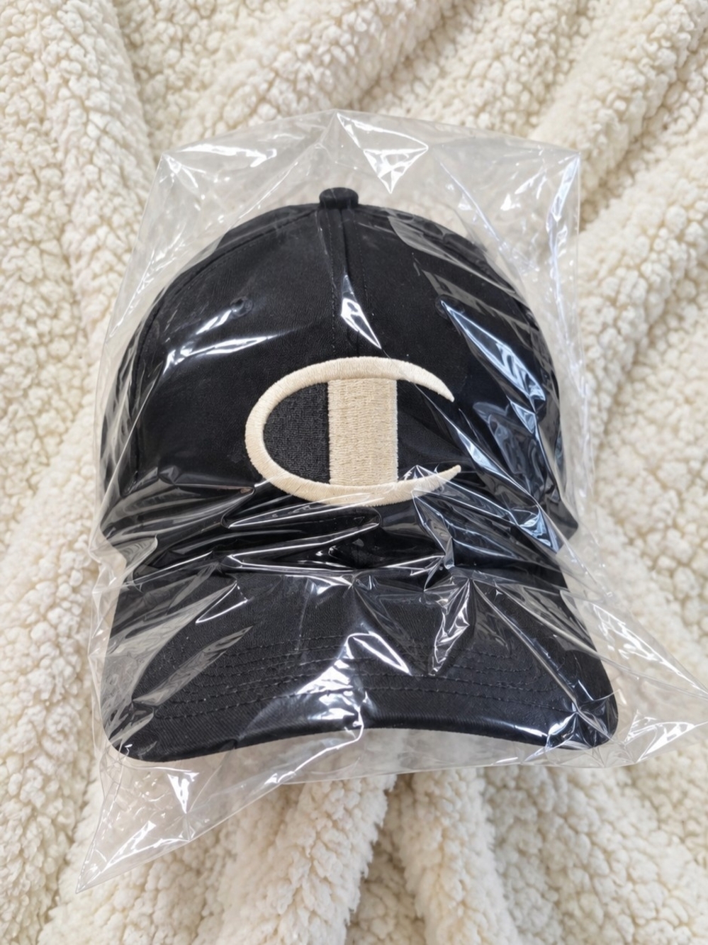 Champion Black Cap with Cream 'C' Logo